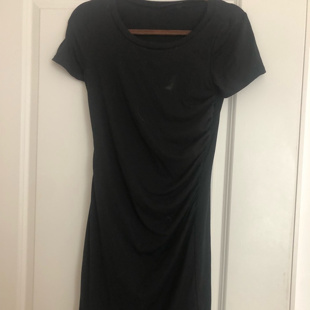 Vici, Ruched Black Midi Dress